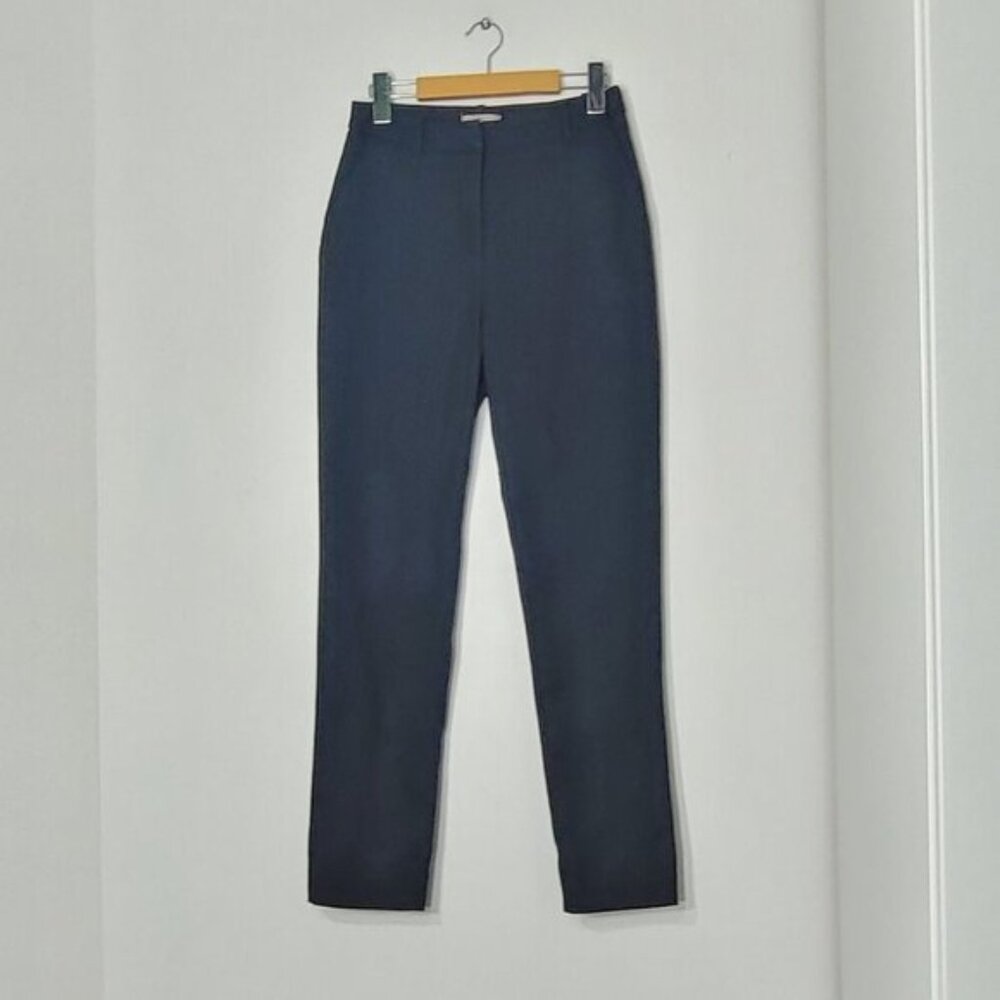 H M Women's Black Regular Fit Straight Leg Business Casual Dress Pant Size 2